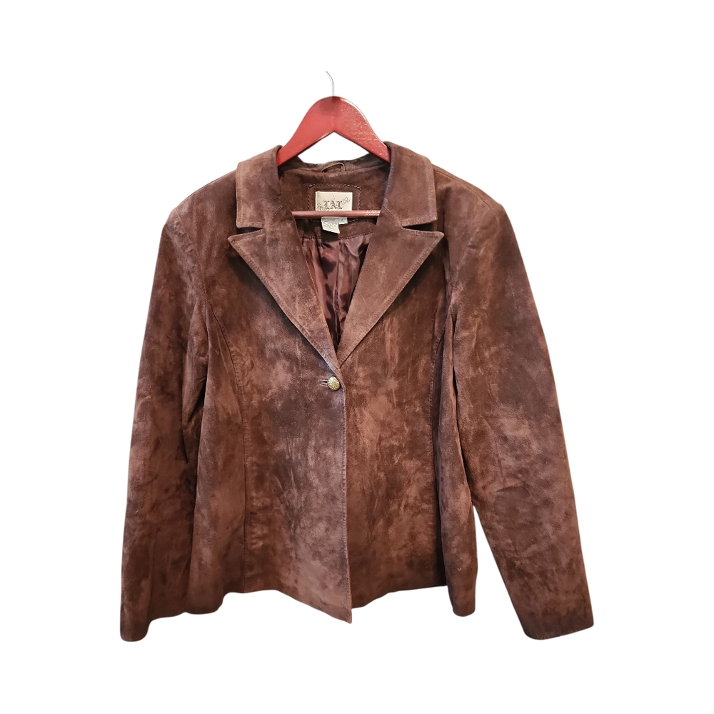 Live a Little Chocolate Brown Suede Leather Blazer